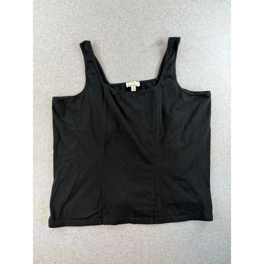 Kathleen Kirkwood Women’s 3X Black Scoop Neck Tank Top Plus Size 3097